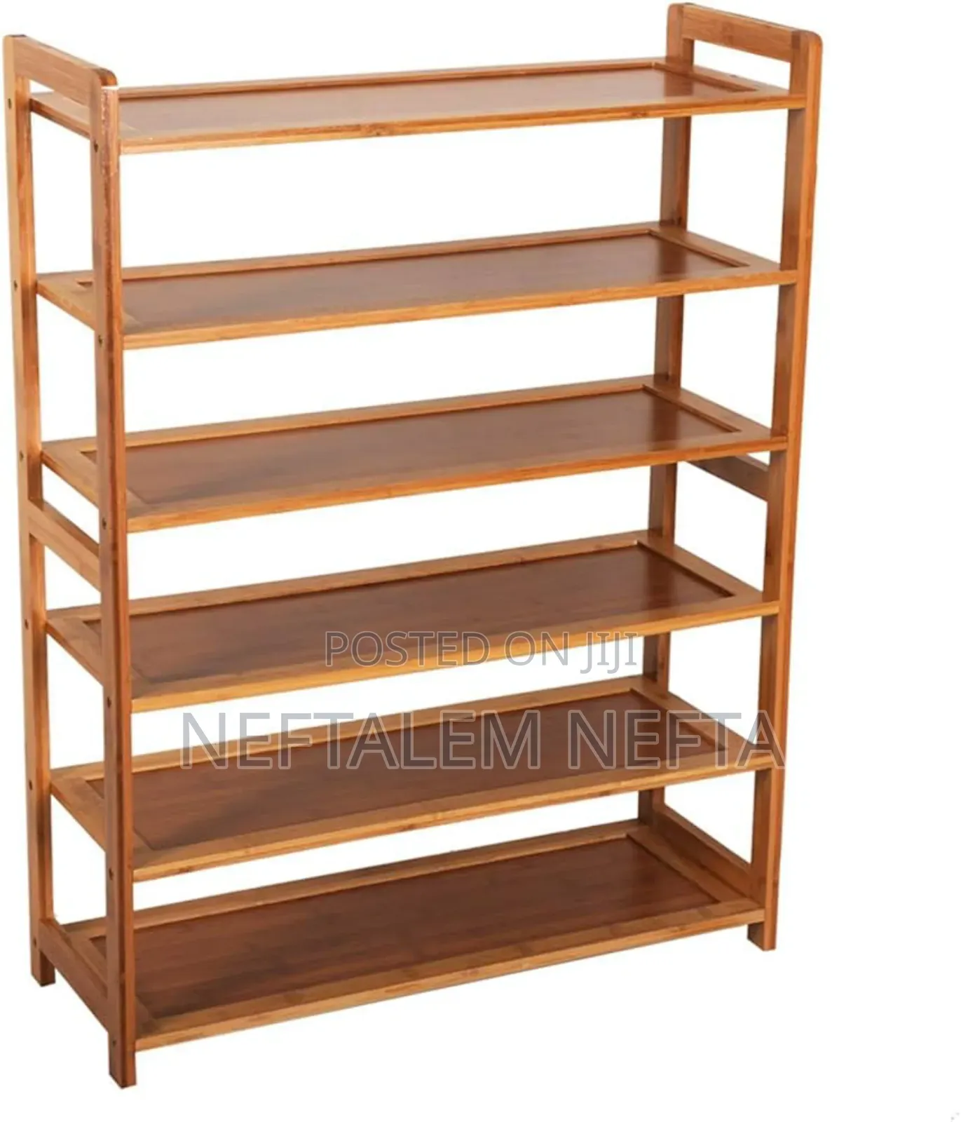 ውብ የሆነ የእንጨት 6-Layer Shoes Rack