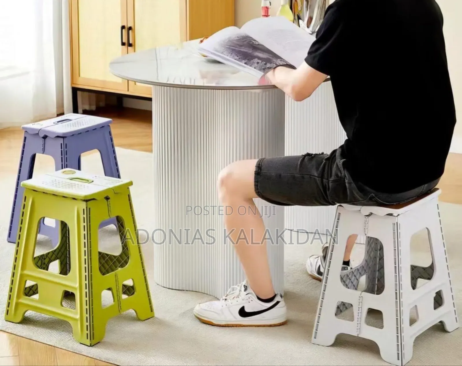 Large Size Portable Folding Stool (ትልቁ ተጣጣፊ ወንበር)