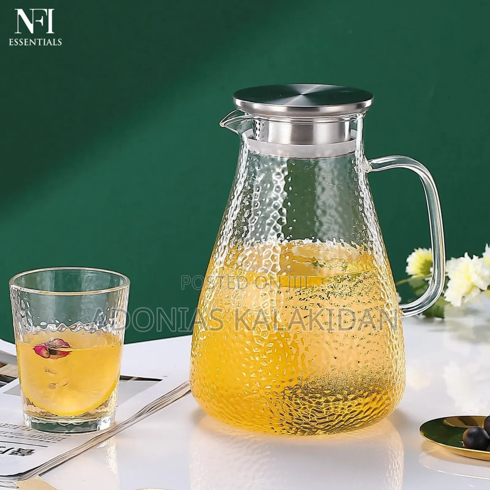 Juice And Water Glass Pitcher Jug