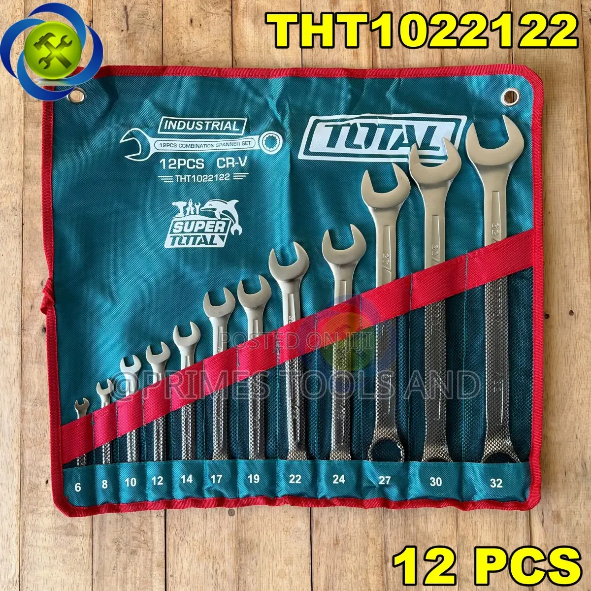 Total 12-Piece Industrial Combination Spanner Set