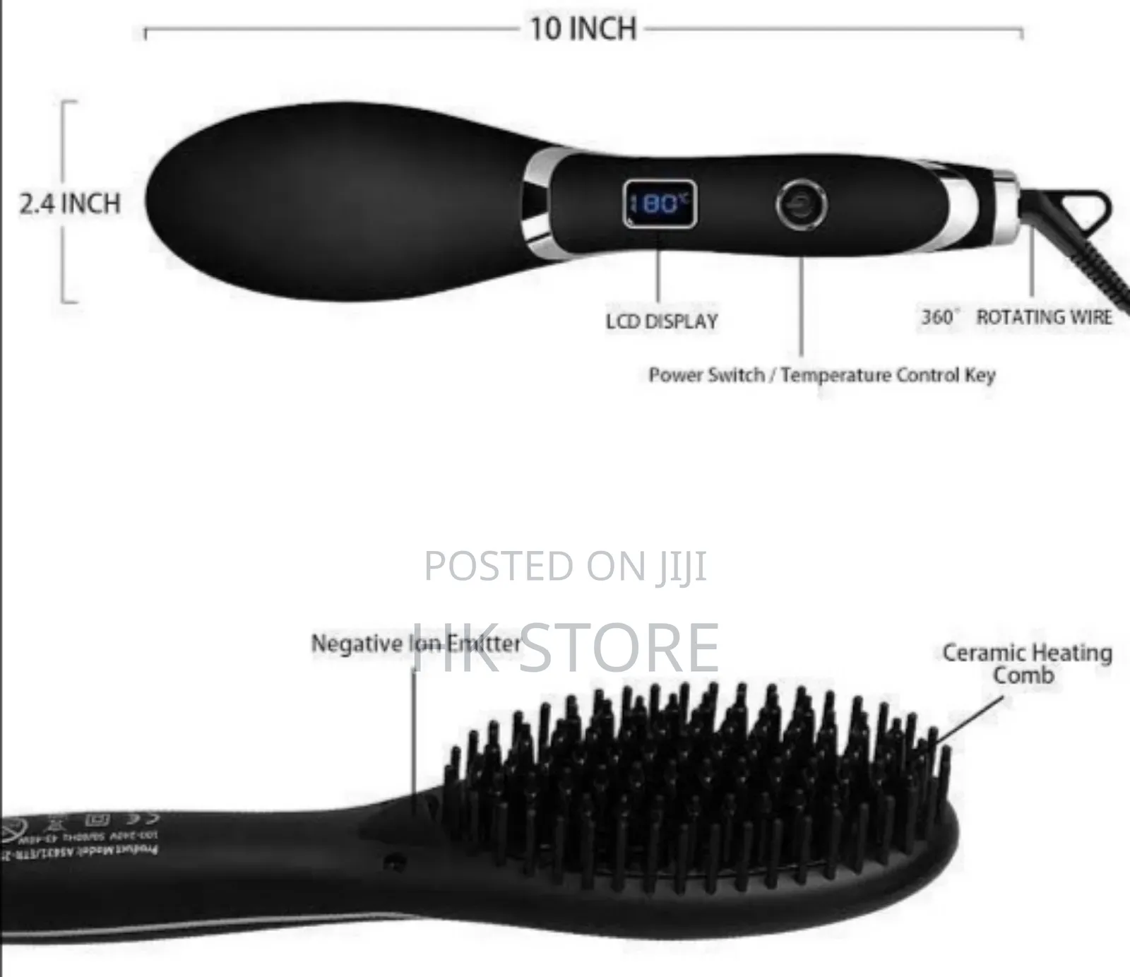 Pro Gemei Professional Hair Straightner Brush