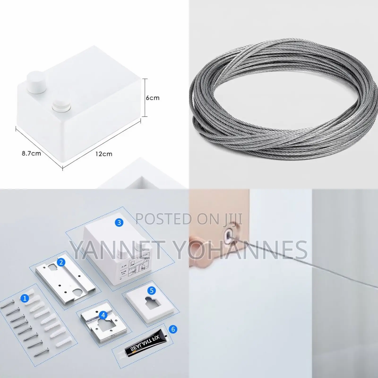 Wall Mounted Retractable Clothesline Indoor/Outdoor Laundry Line