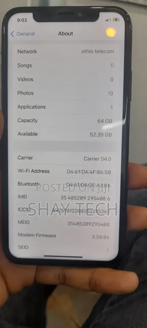 Apple iPhone X 64 GB Black