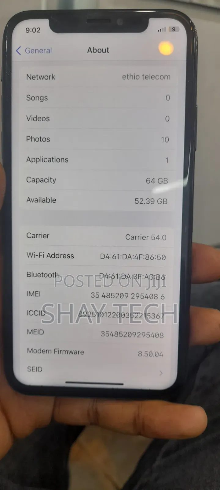 Apple iPhone X 64 GB Black