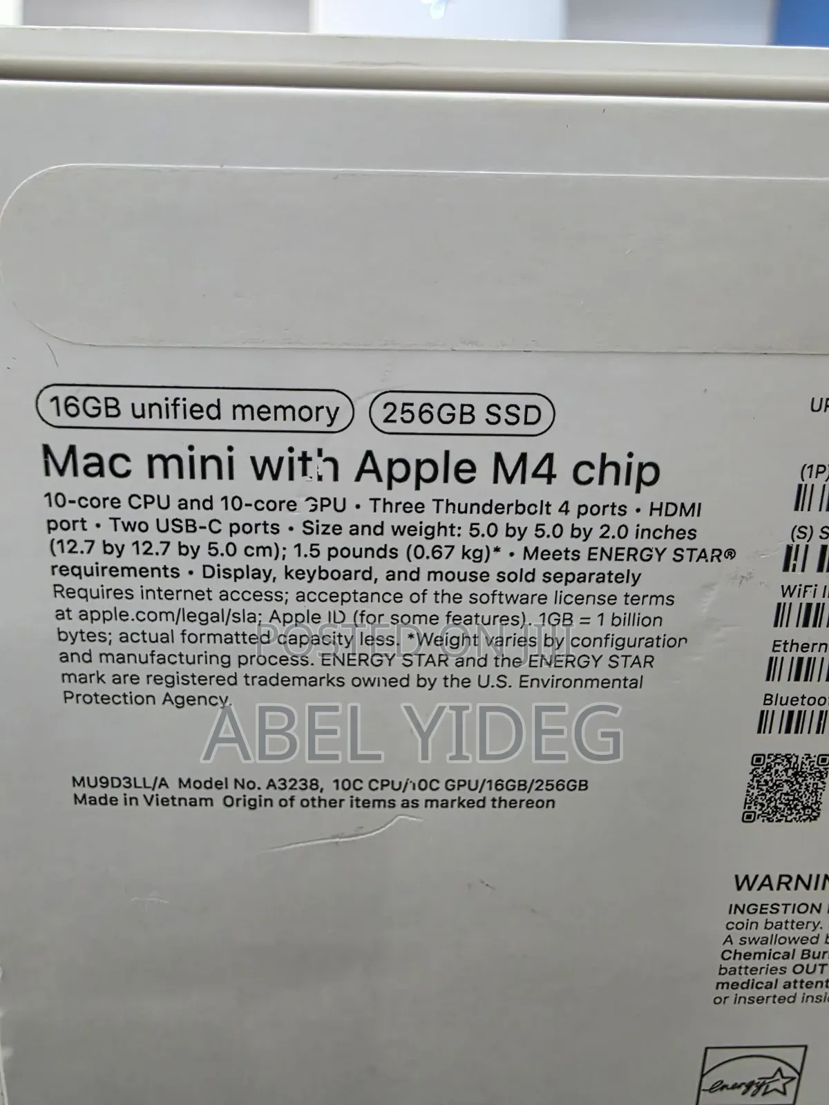 New Desktop Computer Apple Mac Mini 16GB Apple M4 SSD 256GB