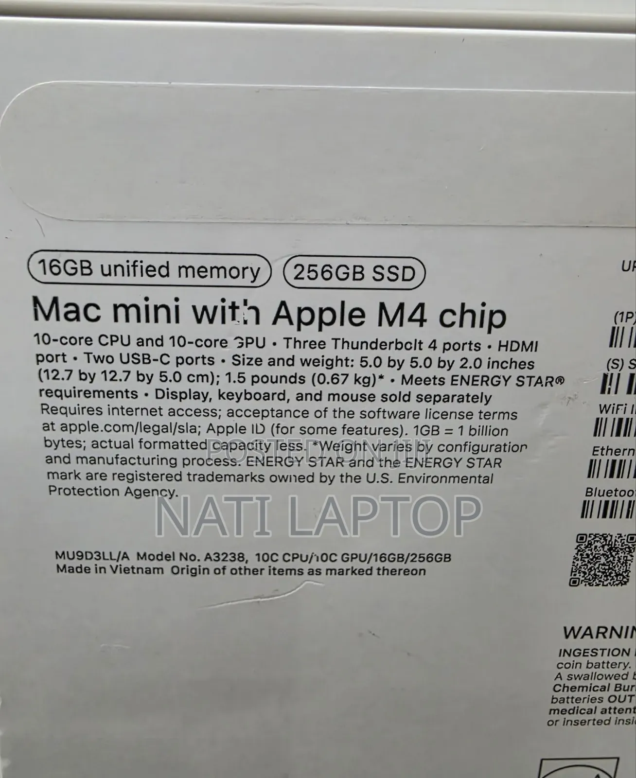 New Desktop Computer Apple Mac Mini M4 Pro 16GB Apple M4 Pro SSD 256GB