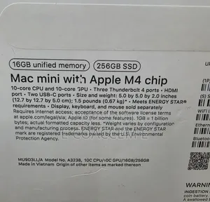 New Desktop Computer Apple Mac Mini 16GB Apple M4 SSD 256GB