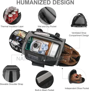 Zioisnm Sports Bag, Travel Bag With Shoe Compartment