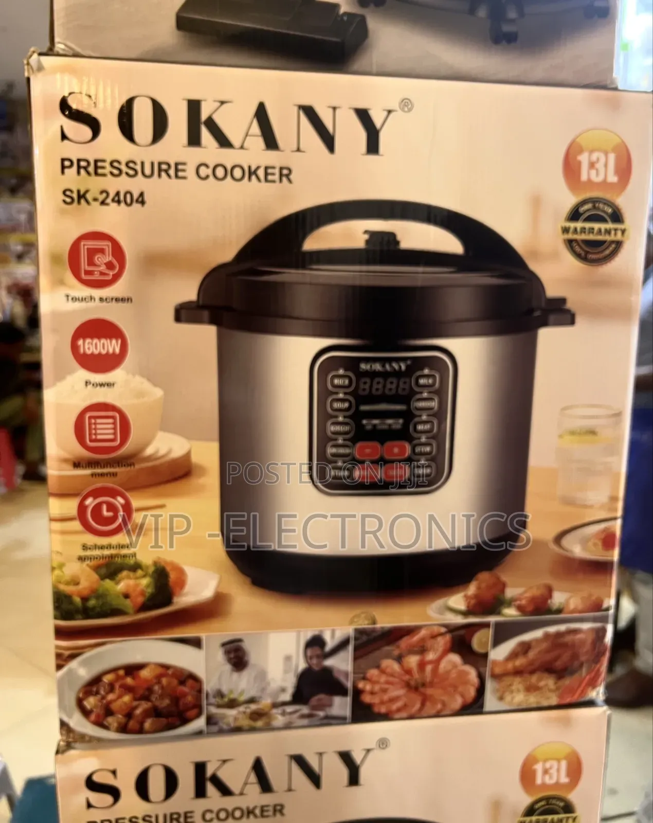 Sokany 13l Digital Electric Pressure Cooker (Model: Sk-2404) - 1600w
