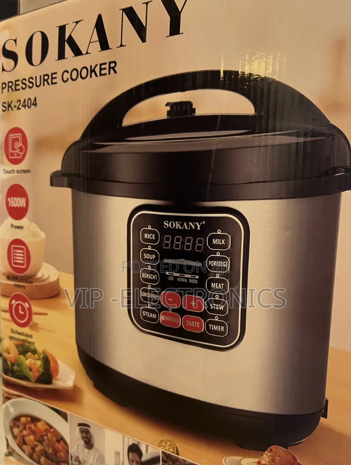 Sokany 13l Digital Electric Pressure Cooker (Model: Sk-2404) - 1600w