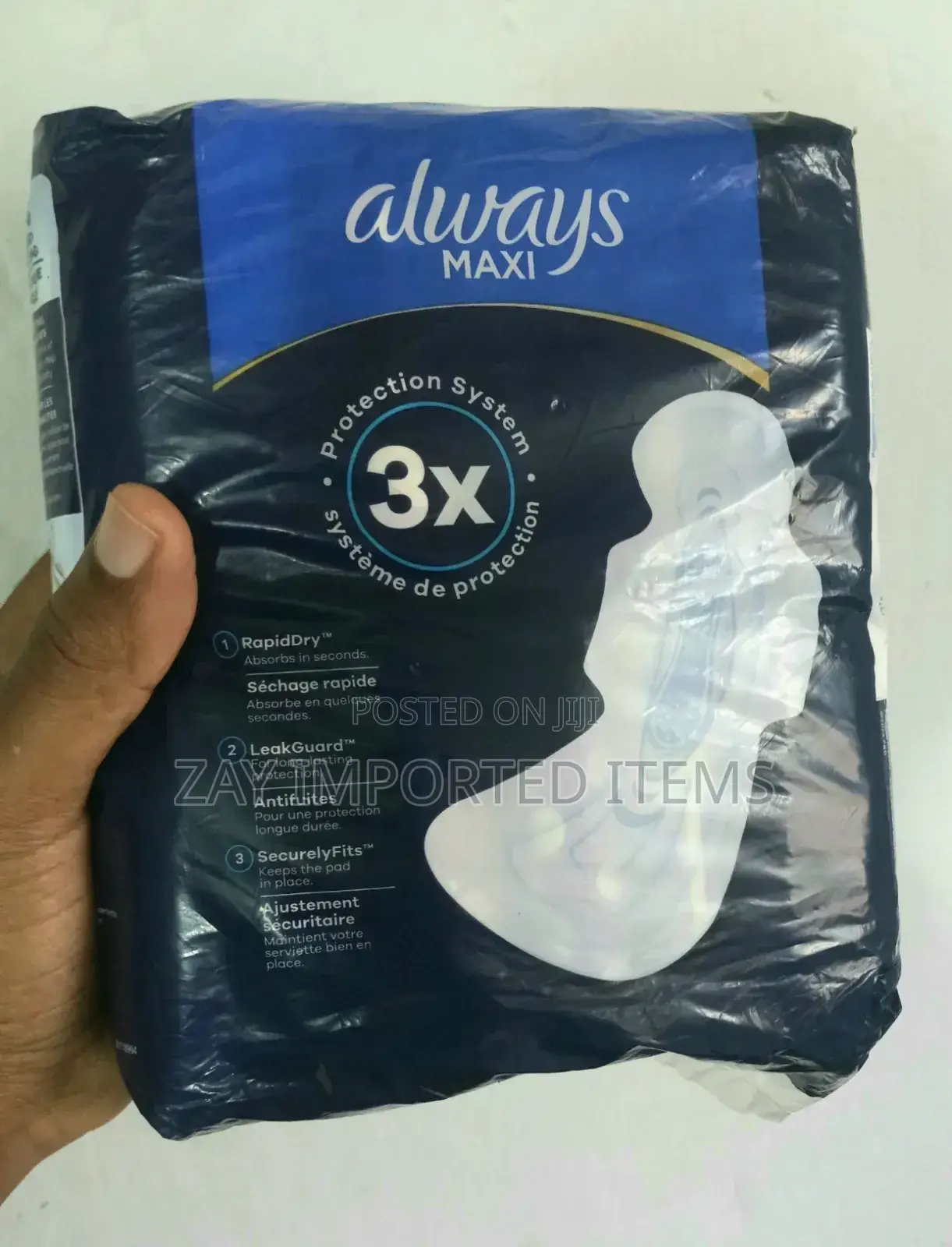 Always Maxi Pads Size 5, Extra Heavy Overnight With Wings, 14 Count