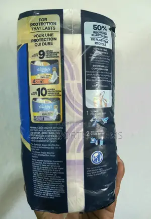 Always Maxi Pads Size 5, Extra Heavy Overnight With Wings, 14 Count