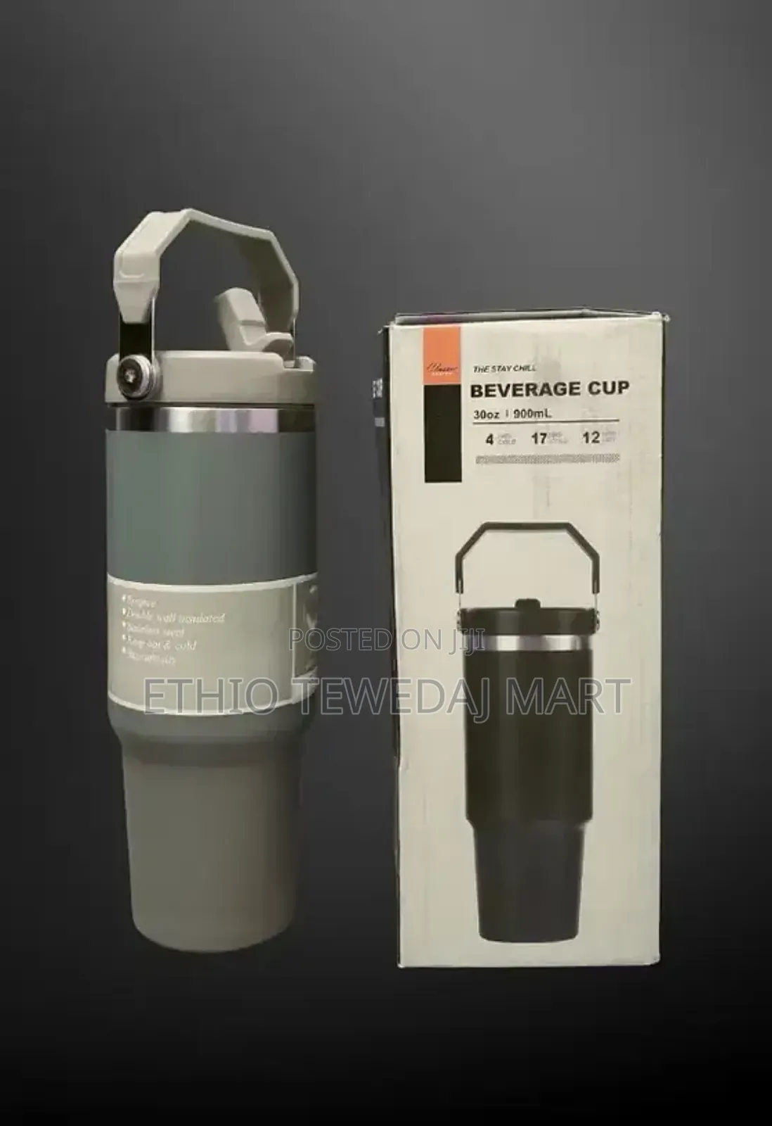 Vacuum Insulated Mug 900ml Mug (30oz) With Handle Hot Cold