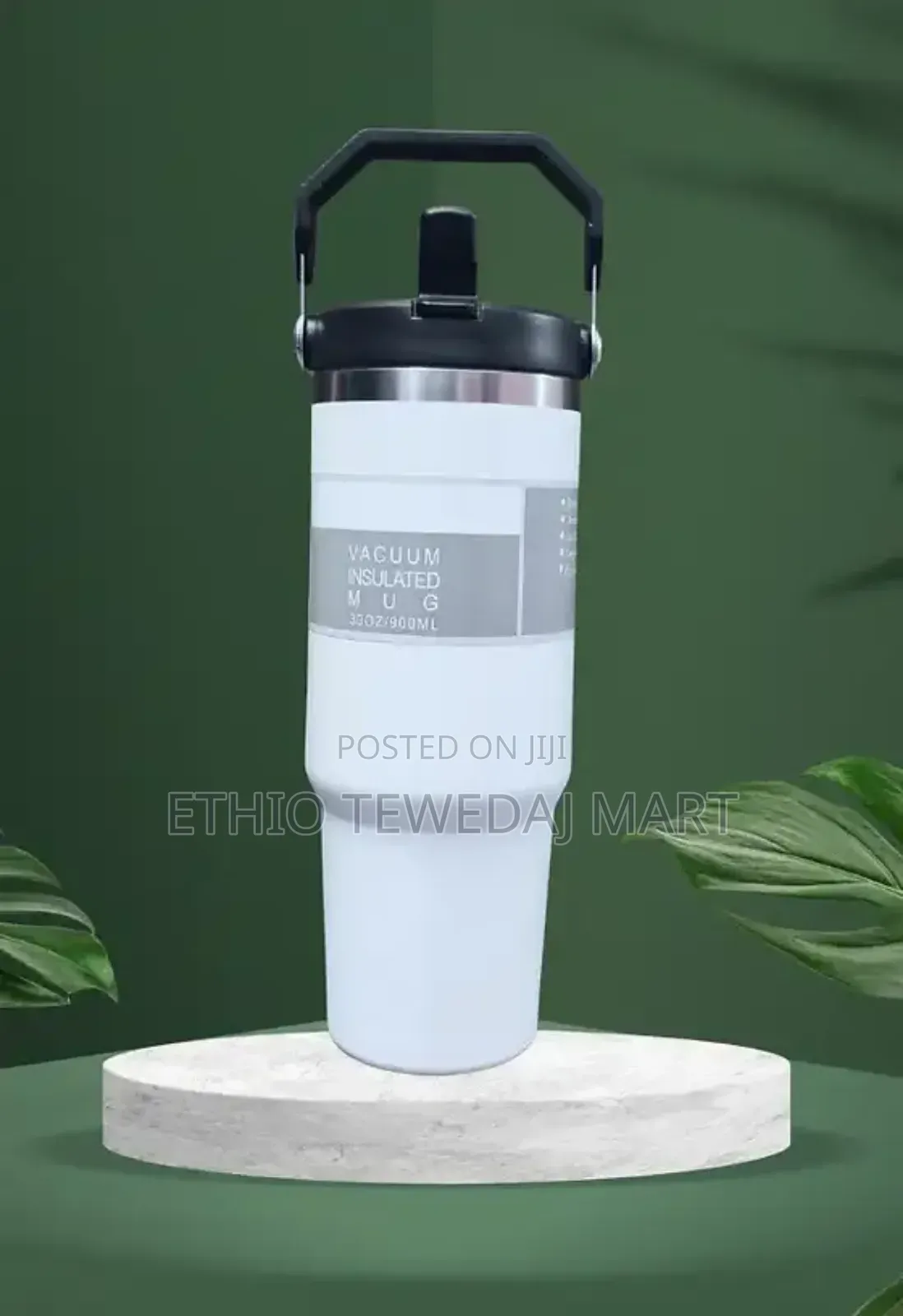 Vacuum Insulated Mug 900ml Mug (30oz) With Handle Hot Cold