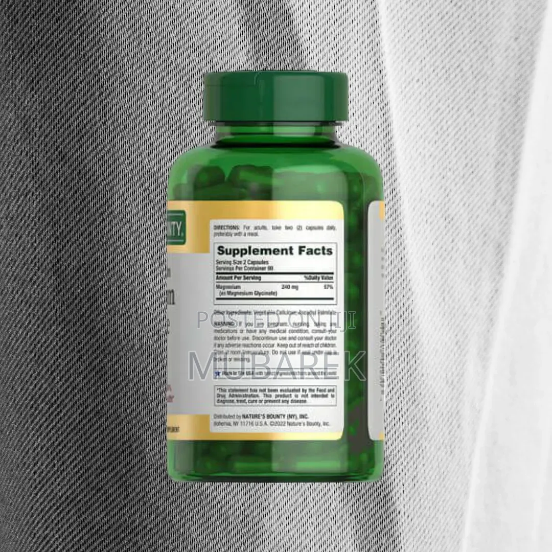 Calm in a Capsule: Nature’S Bounty Magnesium Glycinate.