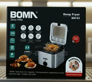 Bomn Deep Fryer 2.5l 1000w Electric Frying Machine የችብስ ማሺን