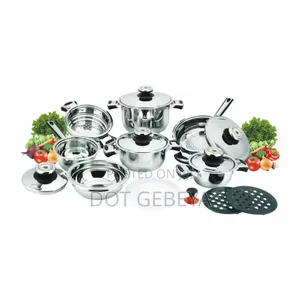 Elgamal 16-Piece High-Quality Stainless Steel Cookware Set(ነፃ ዴሊቨ)