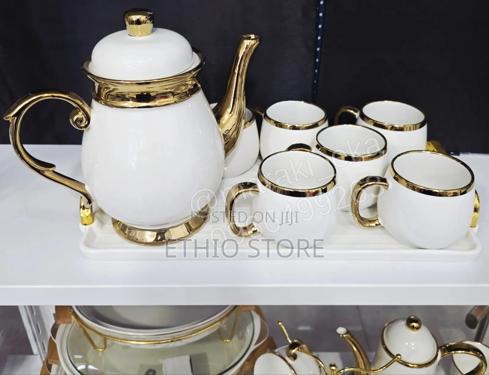 8 Set Ceramic Milk and Tea Serving Set