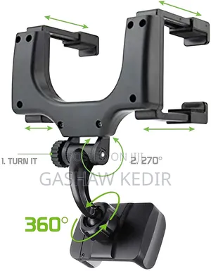 Rearview Mirror Car Phone Mount – 360° Adjustable