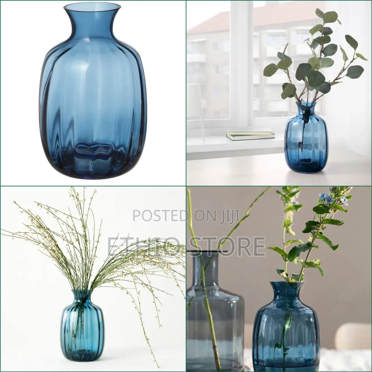Vase, 21cm, Blue