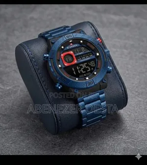 Naviforce Nf9241 Digital Sports Watch, Featuring a Blue Bezel