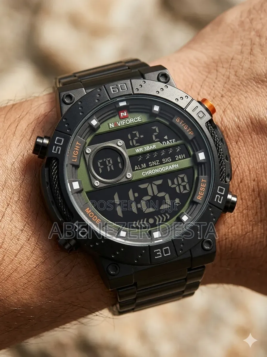 Nf9241t Is a Digital Sports Watch Designed With a Military Style