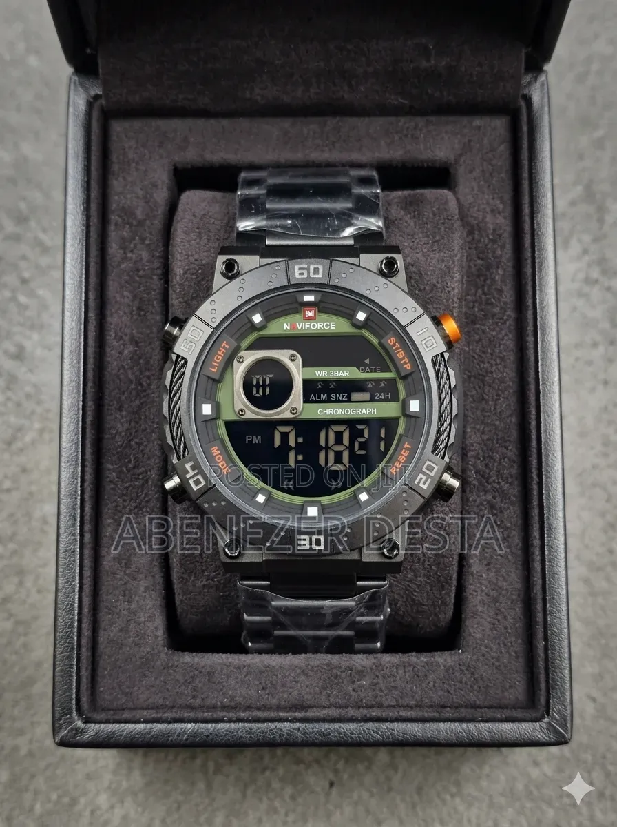 Nf9241t Is a Digital Sports Watch Designed With a Military Style