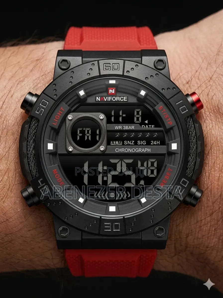 Naviforce Nf9241t Digital Sports Watch, Featuring a Durable Zinc