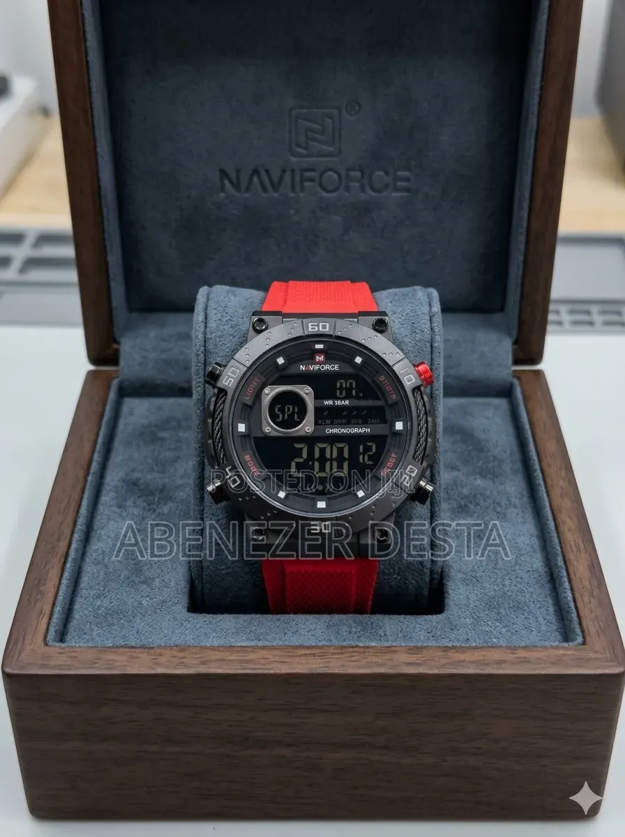 Naviforce Nf9241t Digital Sports Watch, Featuring a Durable Zinc