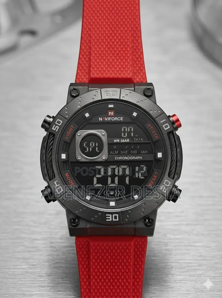 Naviforce Nf9241t Digital Sports Watch, Featuring a Durable Zinc