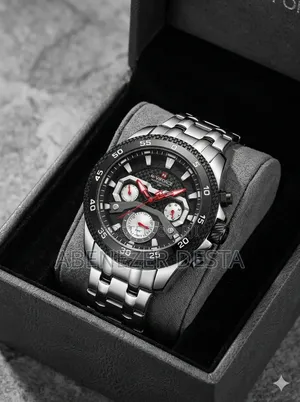 Naviforce Nf9222 Is a Stainless Steel Men's Analog-Digital Chronograph