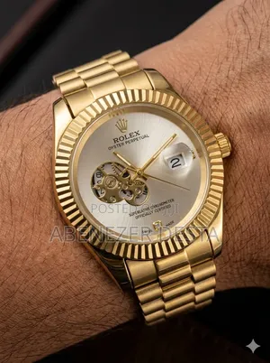 Rolex Day-Date Style Wristwatch, Commonly Found as a Gold-Tone Quartz