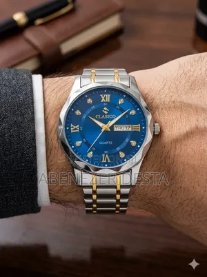 Clasico Genuine Luxury Men Quartz Watch Is a Water-Resistant Timepiece
