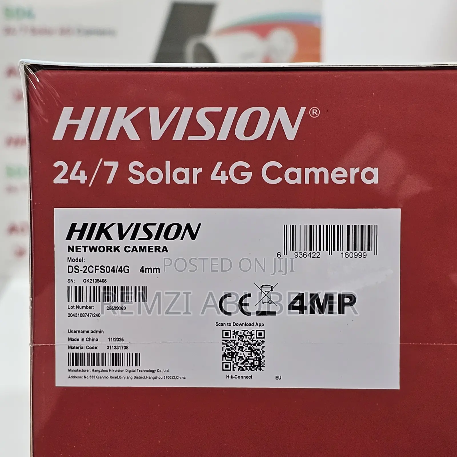4g Hikvision 4mp Solar Outdoor Aov Camera Supports Sim Card