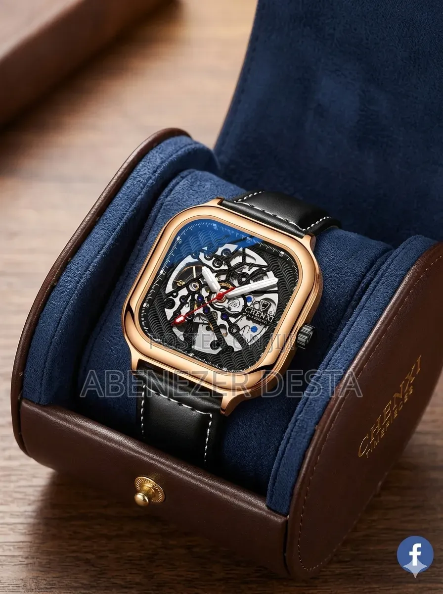 Chenxi Automatic Watch (Model 8810b) Features a Square Rose Gold