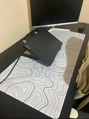 90 X 40 X 0.2cm White and Black Terrain Themed Mouse Pad - Desk Mat