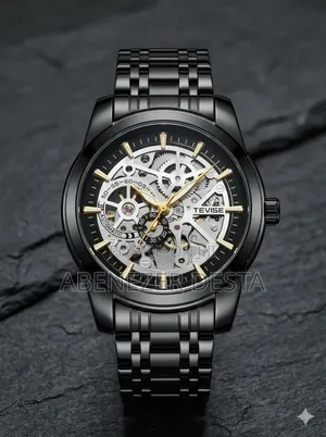 Tevise Brand Automatic Skeleton Mechanical Watch Stainless Steel