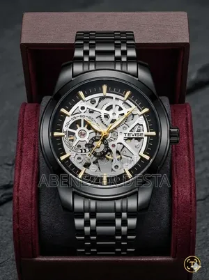 Tevise Brand Automatic Skeleton Mechanical Watch Stainless Steel