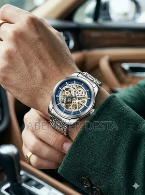 Tevise Automatic Mechanical Watch Featuring a Skeleton Dial
