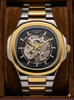 Men's Automatic Mechanical Watch With a Skeleton Dial