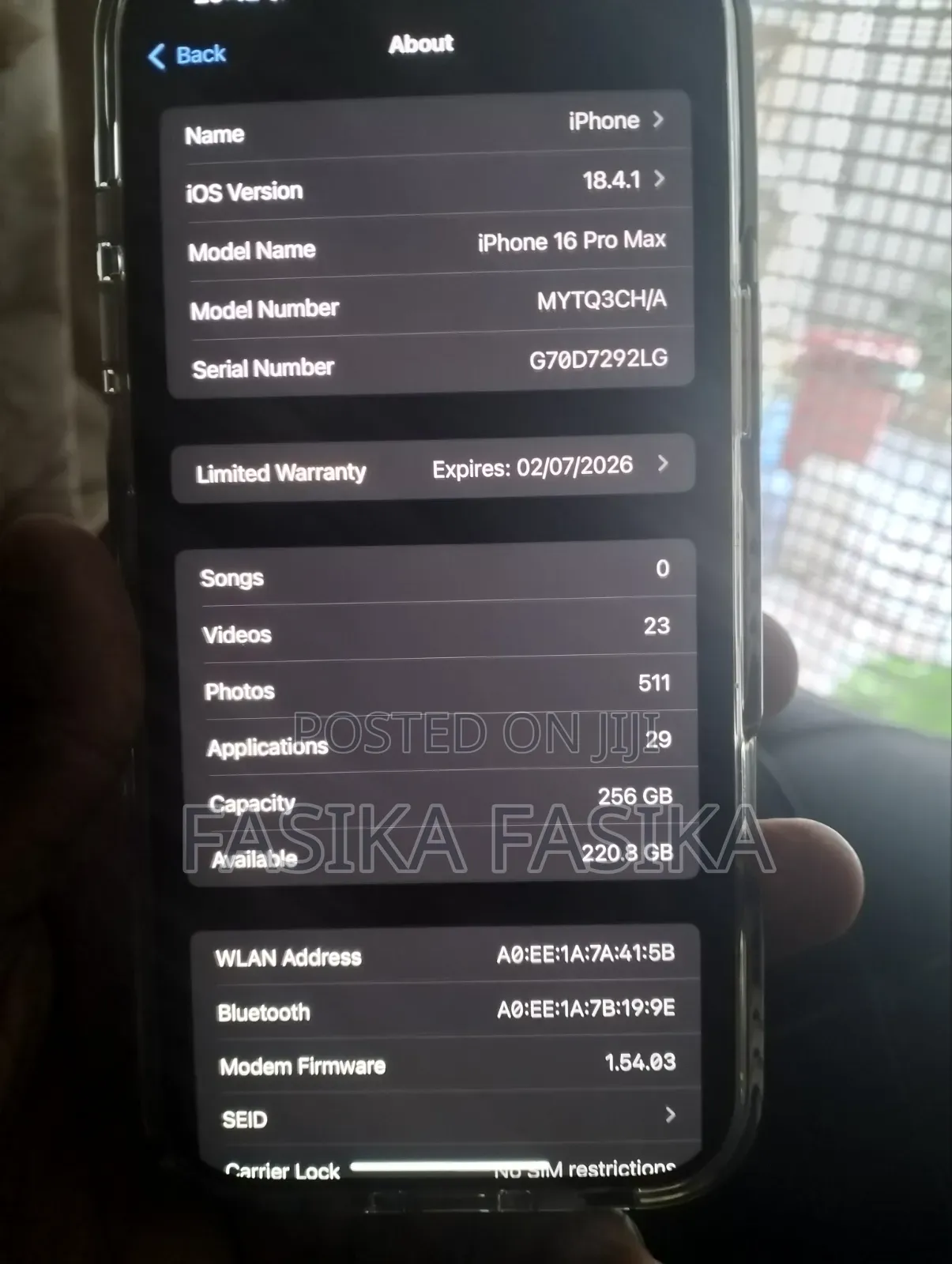 New Apple iPhone 16 Pro Max 256 GB Gray