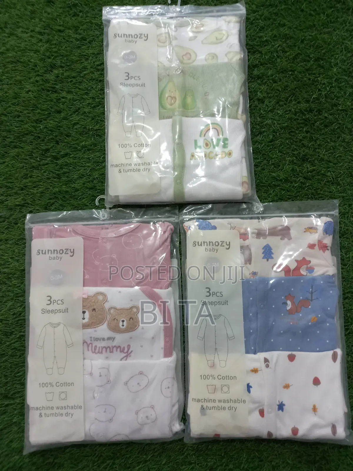 3pc Babies Sleepsuit