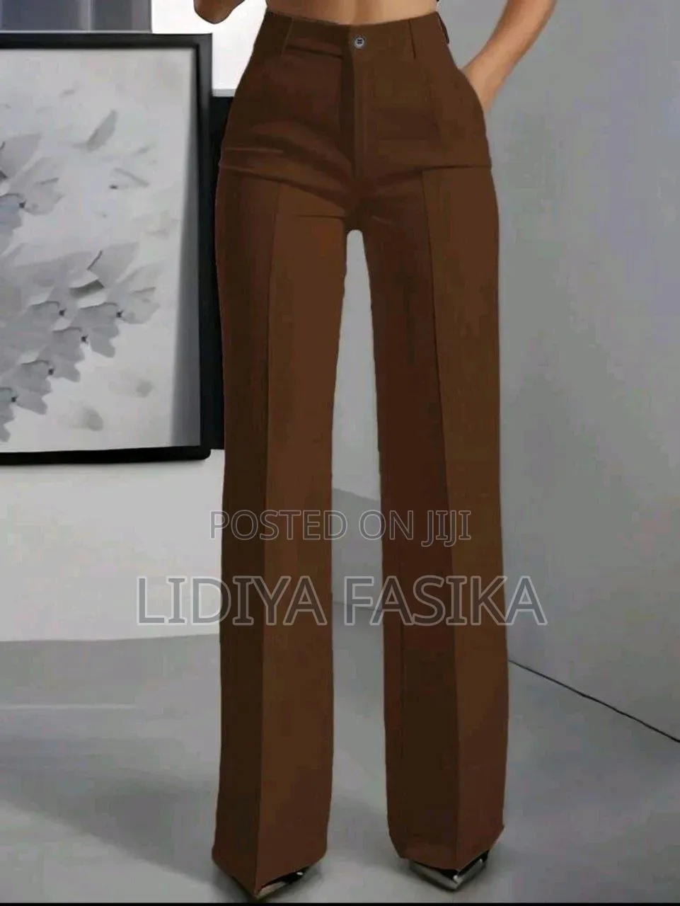 Casual Pocketed Skinny Straight Leg Trouser