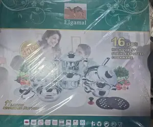 Elgamal 16-Piece High-Quality Stainless Steel Cookware Set(ነፃ ዴሊቨ)