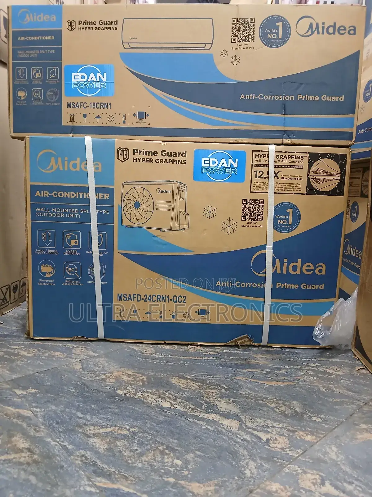 Air Conditioner Midea Wall-Mounted Split-Type Indoor and Outdoor Unit