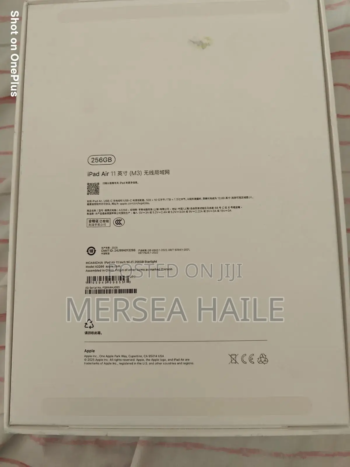 New Apple iPad Air 11 (2024) 256 GB Silver