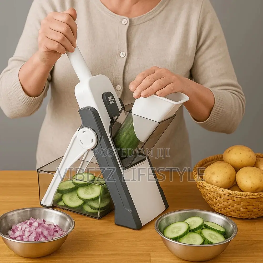 Safe Adjustable Mandoline Slicer – Multipurpose Vegetable Cutter