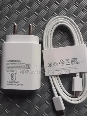 Orgnal Samsung 24.5 W Fast Charger ፋስት ኦርጂናል ሳምሰንግ ቻርጀር ከኦርጅናል ኬብል ግር
