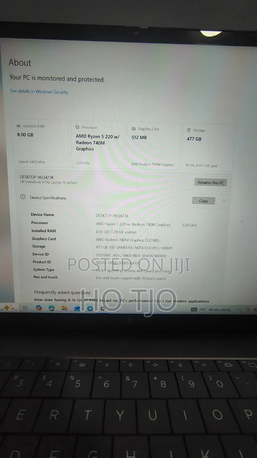 New Laptop HP OmniBook 5 Flip 8GB AMD Ryzen 5 SSD 500GB