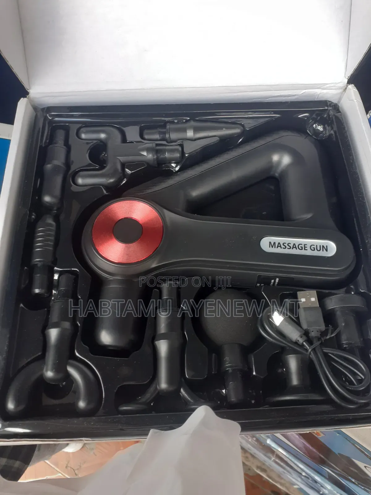 Massage Gun ማሳጅ ገን 9 in 1